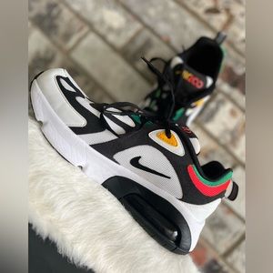 Pre-Owned Nike Air Max 200 Rasta Bright Crimson GS Sneakers AT5627-100 Size 6.5Y